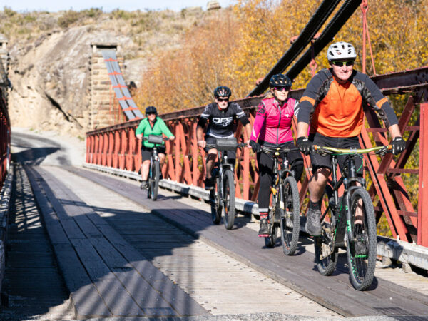 Crossing historic bridges on the Otago Central Rail Trail